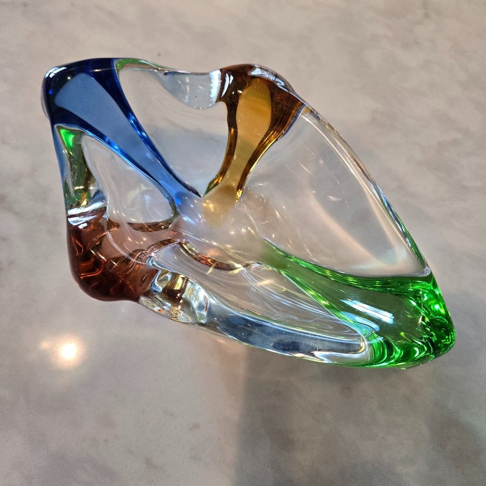 Vintage Frantisek Zemek Mstisov Boheme Art Glass Bowl/ashtray